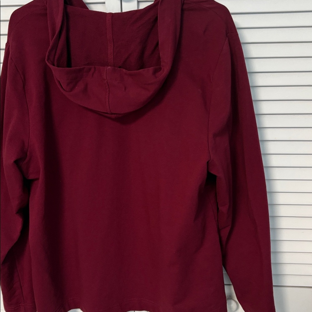 Women’s Karen Scott Sport Maroon Zip-Up Hoodie 0X - Picture 6 of 9